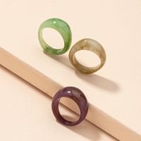 Korean Retro Fashion Acrylic Ring Set main image 5