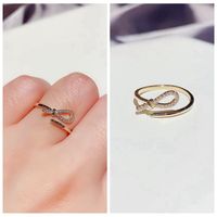 Korea Fashion Simple Knotted Bow Open Ring main image 1