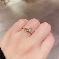 Korea Fashion Simple Knotted Bow Open Ring main image 4