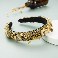 Fashion Sponge Gold Velvet Headband sku image 2