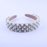 New Fashion Baroque Pearl Geometric Headband sku image 1