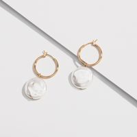 Retro Geometric Fashion Pearl Earrings sku image 23