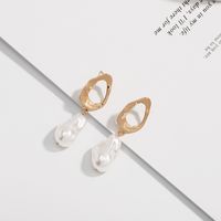 Retro Geometric Fashion Pearl Earrings sku image 24
