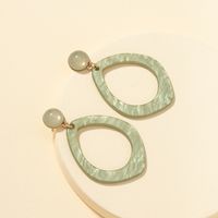 Simple Green Acrylic Pattern Earrings main image 3