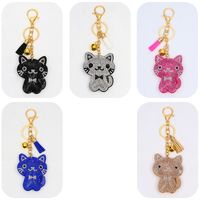 Korean Velvet Cat Fur Ball Keychain main image 3