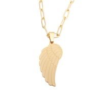 Hip-hop Titanium Steel Angel Wings Necklace main image 2