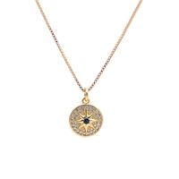 Round Six Pointed Star Pendant Necklace main image 1