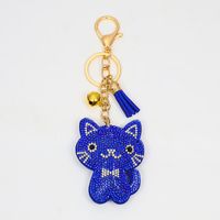 Korean Velvet Cat Fur Ball Keychain sku image 1