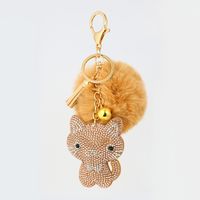 Korean Velvet Cat Fur Ball Keychain sku image 7