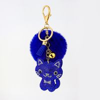 Korean Velvet Cat Fur Ball Keychain sku image 6