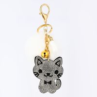 Korean Velvet Cat Fur Ball Keychain sku image 10
