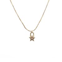 New Fashion Micro-inlaid Zircon Star Necklace sku image 2