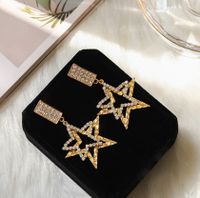 Exaggerated Five-pointed Star Diamond Earrings main image 6