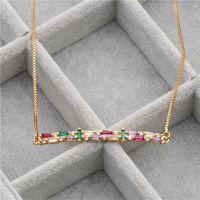 Micro-set Zircon Round Handle Long Elbow Lady Necklace Copper Wholesale Nihaojewelry sku image 4