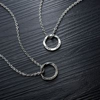Simple Fashion Titanium Steel Circle Necklace main image 5