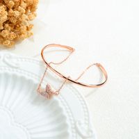 New Fashion Copper Diamond Butterfly Bracelet main image 3