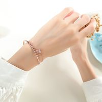 New Fashion Copper Diamond Butterfly Bracelet main image 6