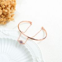 New Simple Copper Diamond Eye Bracelet main image 3