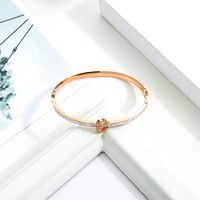 New Simple Diamond Titanium Steel Love Bracelet main image 3