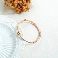 Nouveau Bracelet D&#39;amour En Acier Titane Diamant Simple main image 5