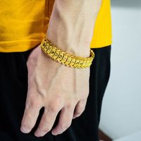 Simple Wrist Copper Gold-plated Bracelet main image 3