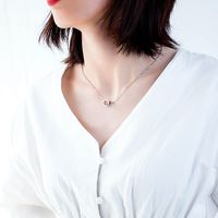Collar Con Colgante De Diamantes De Doble Anillo De Corea main image 5