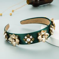 Neue Legierung Eingelegte Perle Strass Blume Stirnband main image 5