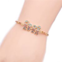 Hot Sale Micro-set Color Zirconium Crown Couple Adjustable Bracelet Wholesale Nihaojewelry sku image 3