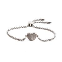 Fashion Jewelry Stainless Steel Color Bracelet Adjustable Love Bracelet Wholesale Nihaojewelry sku image 1