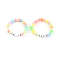 Simple Colorful Resin Letter Two-piece Children's Bracelets main image 6