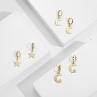 Retro C Shape Plating Alloy Artificial Gemstones Earrings main image 3