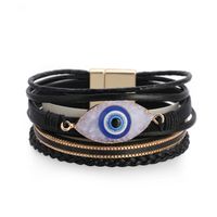 Bohemian Multi-layer Devil's Eye Leather Bracelet main image 2
