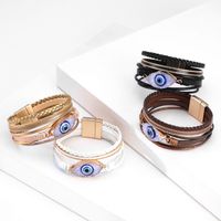 Bohemian Multi-layer Devil's Eye Leather Bracelet main image 4