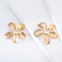 Fashion Flower Creative Minimalist Petals Brushed Craft Earrings main image 6