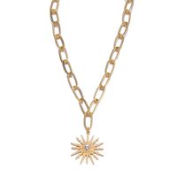 Collier Pendentif Fleur De Soleil Diamant Hip Hop Mode main image 1