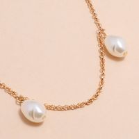 Simple Fashion Sexy Golden Chain Imitation Shaped Pearl Pendant Body Chain main image 5