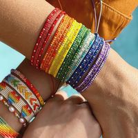 Bohemian Retro Rainbow Beaded Bracelet main image 1