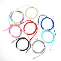 Beaded Hand-woven Bohemian Gradient Rainbow Bracelet main image 6