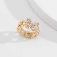 Simple Hollow Alloy  Butterfly Ring main image 5