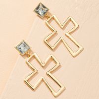 Fashion Cross Diamond Earrings main image 5