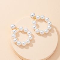 Boucles D&#39;oreilles De Perles De Cercle De Mode main image 5