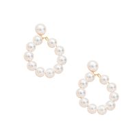 Fashion Circle Pearl Earrings main image 6