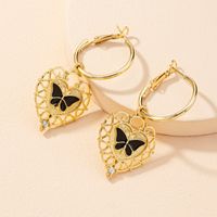 Simple Heart Fashion Butterfly Earrings main image 4