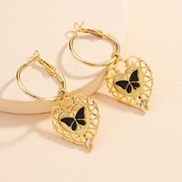 Boucles D&#39;oreilles Papillon Mode Coeur Simple main image 5