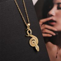 Long Copper Moon Snake Necklace sku image 1