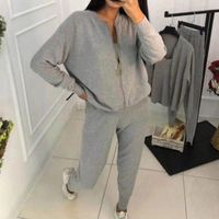 Women's Casual Solid Color Knitted Fabric Chain Pants Sets main image 7