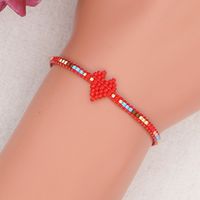 Simple Bohemian Miyuki Rice Beads Hand-woven Love Beaded Bracelet main image 2