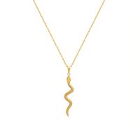 Fashion Curved Snake-shaped Pendant Necklace main image 3