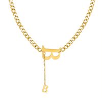 Hip-hop Thick Chain B Letter Necklace main image 3