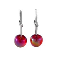 Sweet Lovely Clear And Shiny Colorful Cherry Earrings main image 6